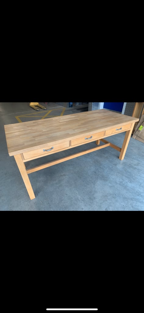 image for Habitat Olivia solid beech kitchen dining Room table - part of the freestanding kitchen