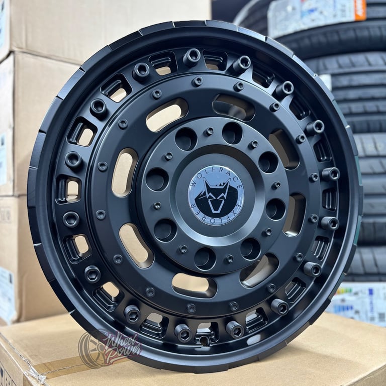 image for 17” Wolfrace Swamper Alloys New Black Wheels VW Transporter T5 T6 Crafter
