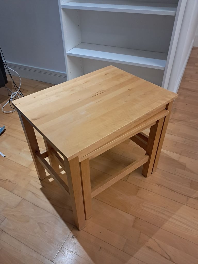image for X2 stackable wooden side tables 