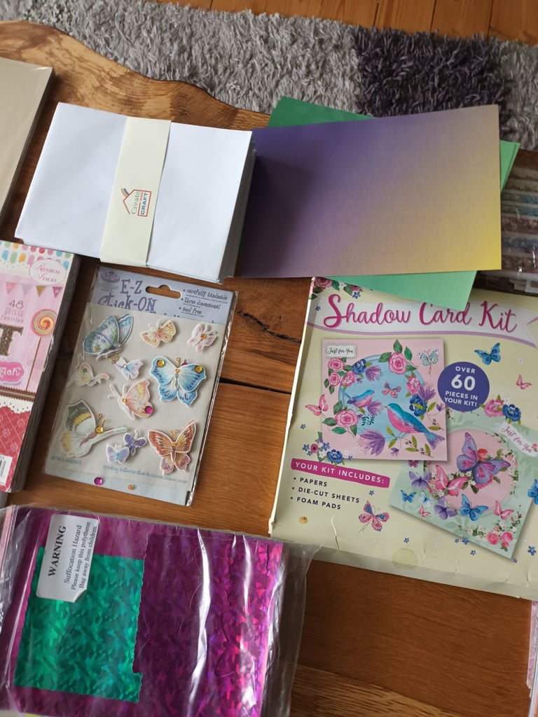 Card making scrapbook cards and envelopes art and craft card stickers job lot bargain new 