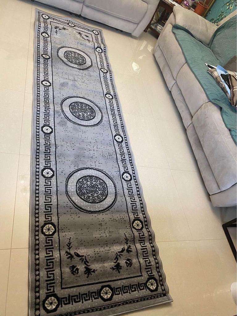 Grey long corridor rug carpet runner grey corridor size 300x80cm £35 in Leicester