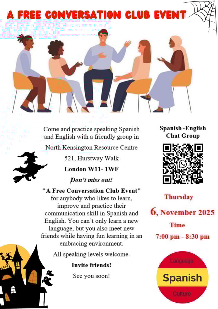 Free exchange Spanish and English Event 