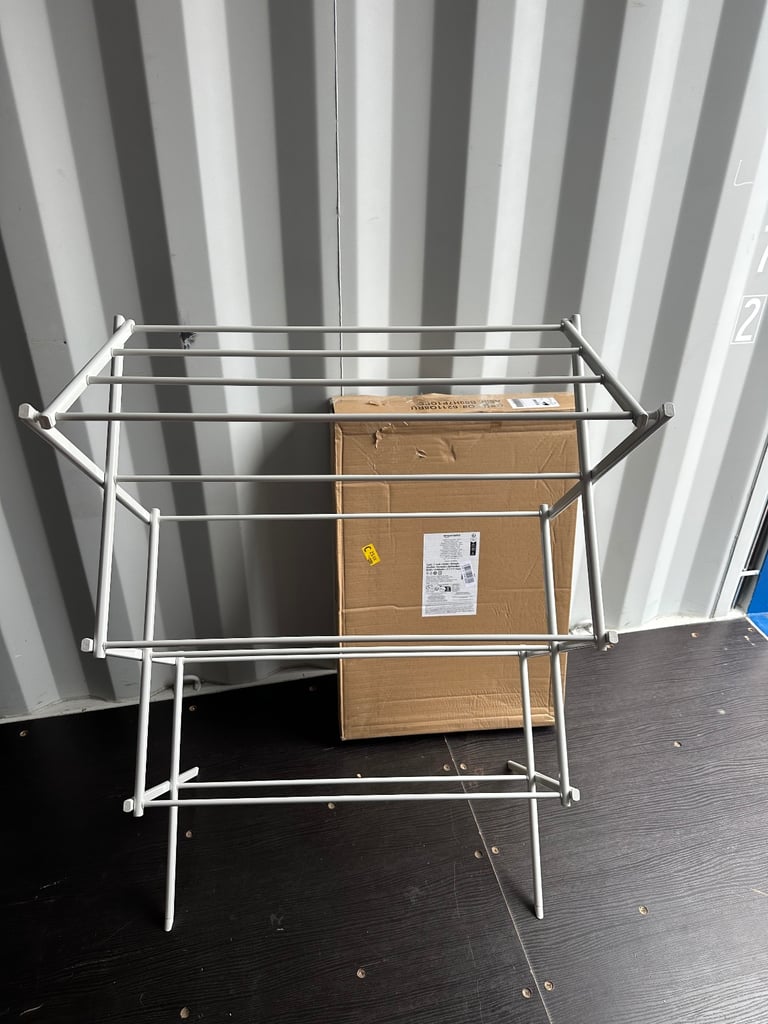 Amazon Basics Foldable Laundry Rack Clothes Air Drying Stand White