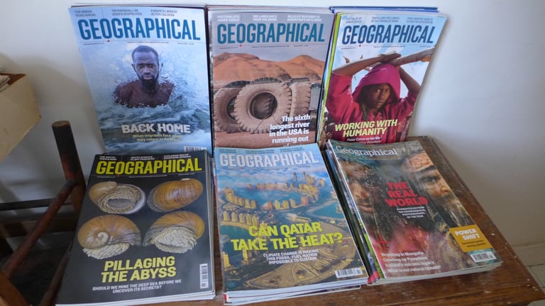 image for 38 BACK ISSUES of GEOGRAPHICAL MAGAZINE PUBLISHED BY THE ROYAL GEOGRAPHICAL ASSOCIATION.