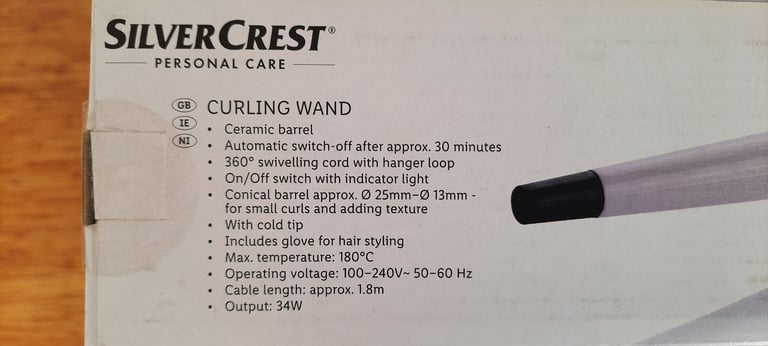 Silvercrest Curling Wand, Hair Styling Hairdryer, Hair Curlers, Curling Iron, Brand New Unopened