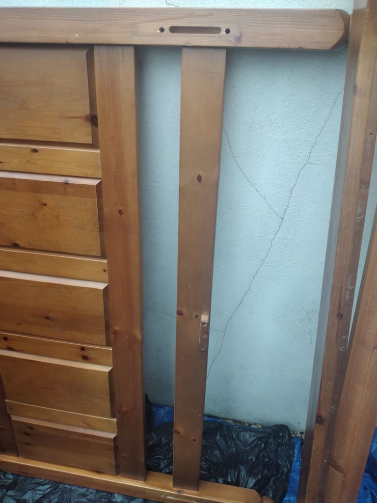 Pine double bed frame 