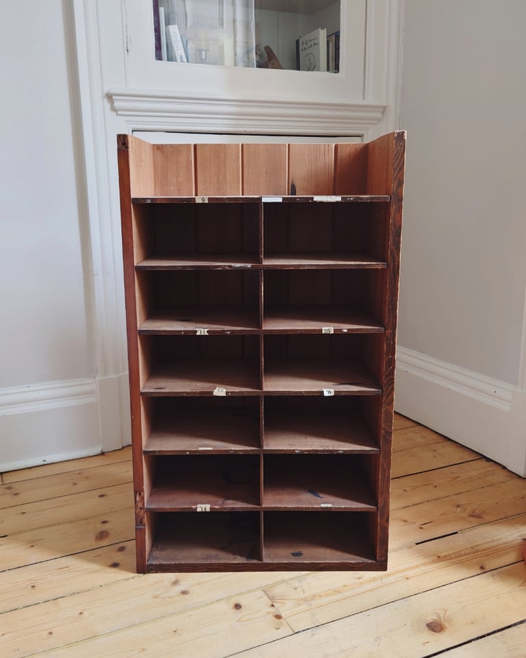 Old Fashioned Post Office Pigeonhole Shelving
