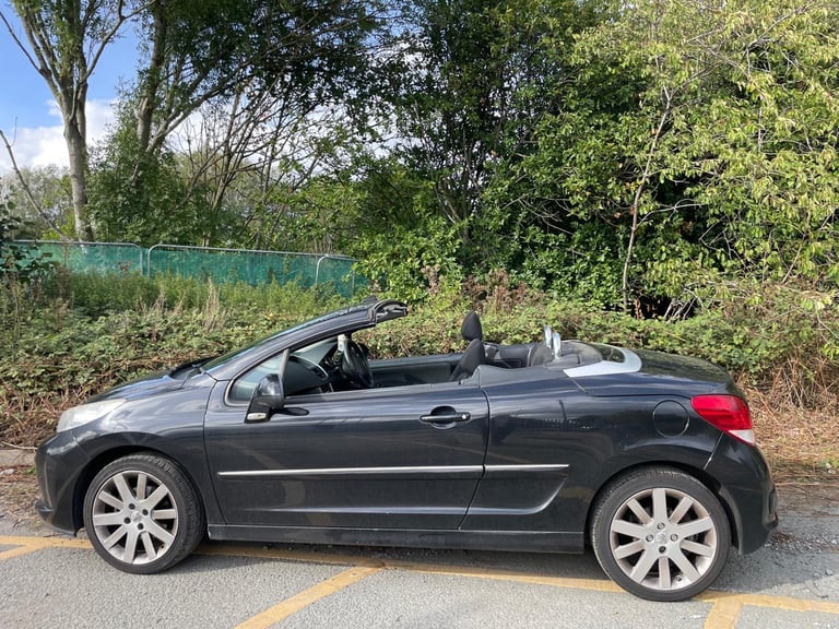 PEUGEOT 207 CC 1.6 VTI GT CONVERTIBLE 11 REG BLACK MOT MARCH 3RD 2026 SERVICE HISTORY LOW INSURANCE
