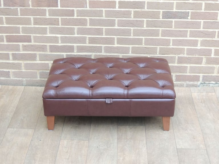 M&S Chesterfield Storage Footstool (UK Delivery)