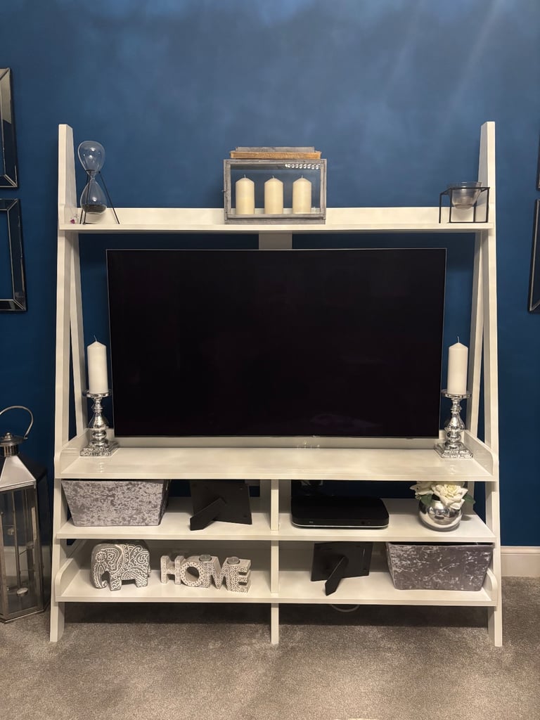 image for NEXT Gloss White TV Ladder Unit 
