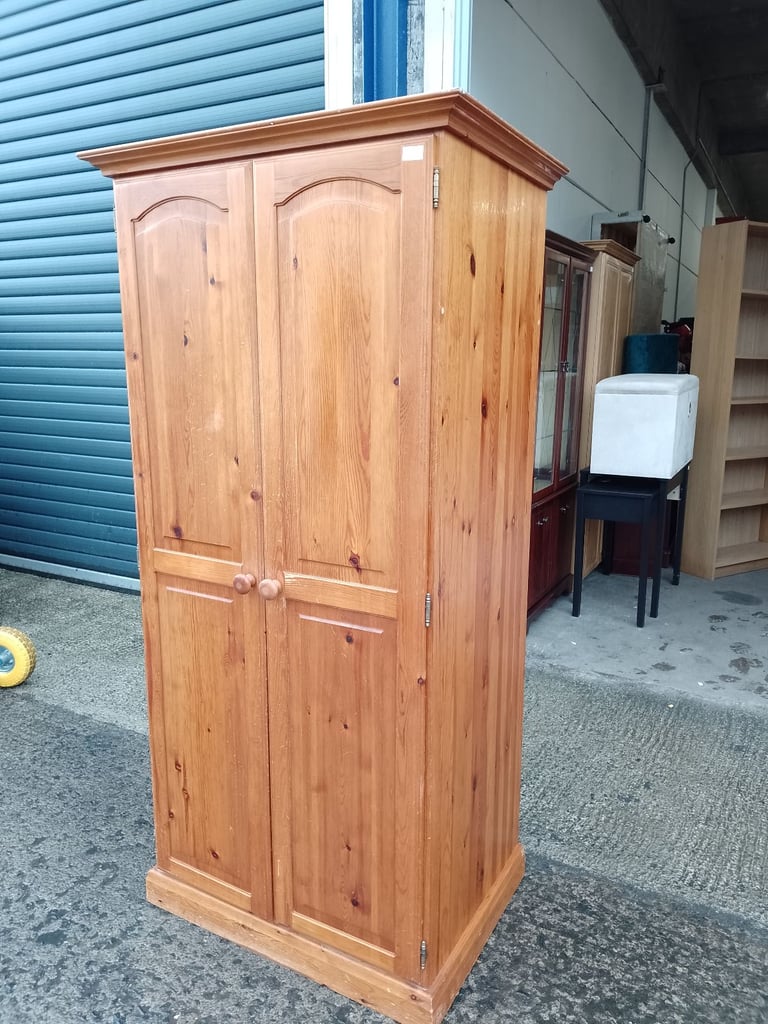 2 door pine wardrobe, Ref:18404 £85.00