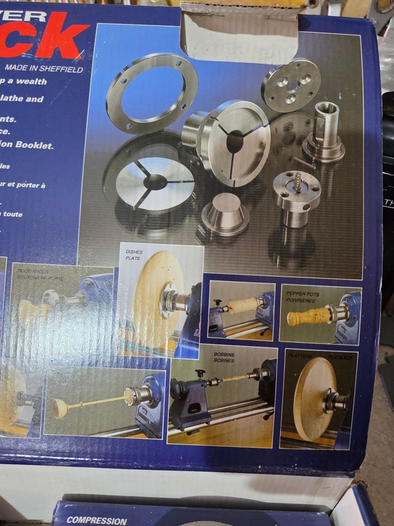 Record power RP3000x all in one lathe chuck wood turning Axminster wood turning 3/4 x 16tpi