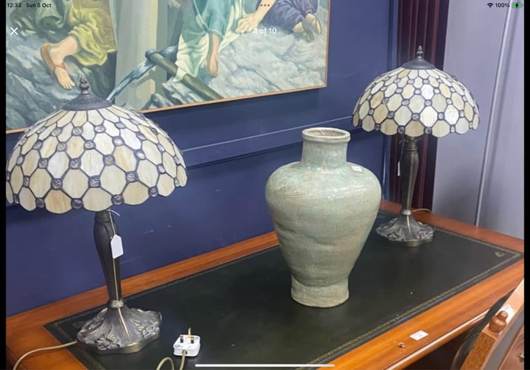 image for Beautiful pair of Tiffany Style Lamps 