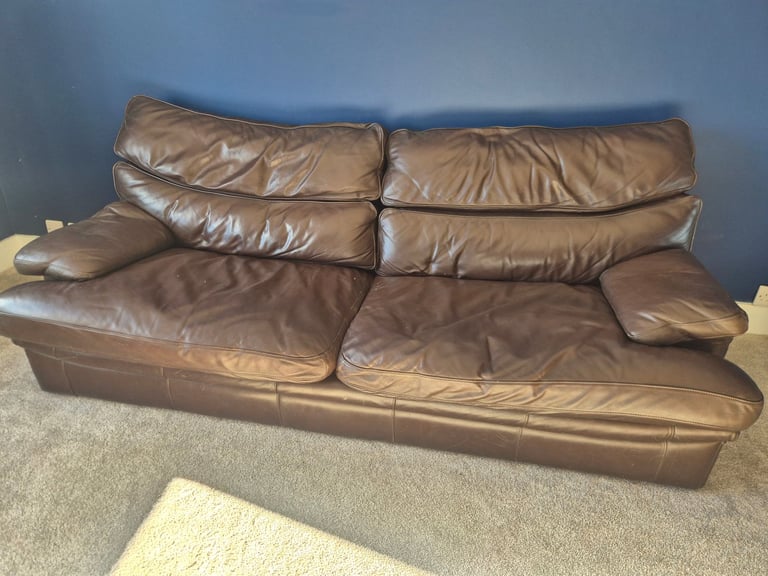 Brown leather sofa £50
