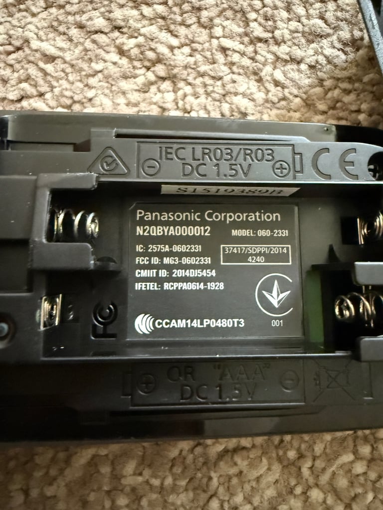 Panasonic Viera TV Touch Pad Remote Control. Model 060-2331