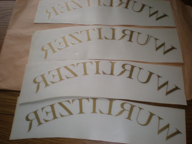 Wurlitzer juke box decal sign