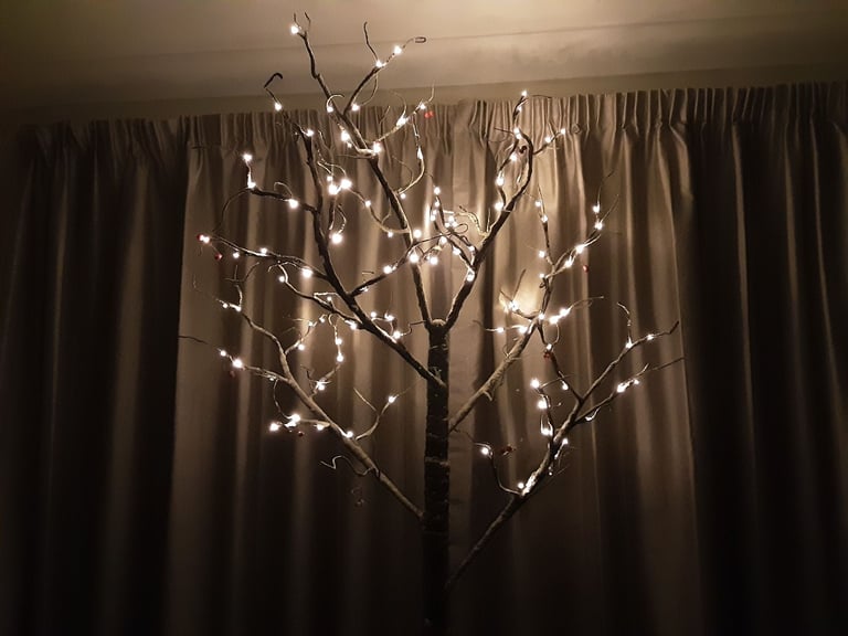 Lovely twig Christmas tree, indoor/outdoor
