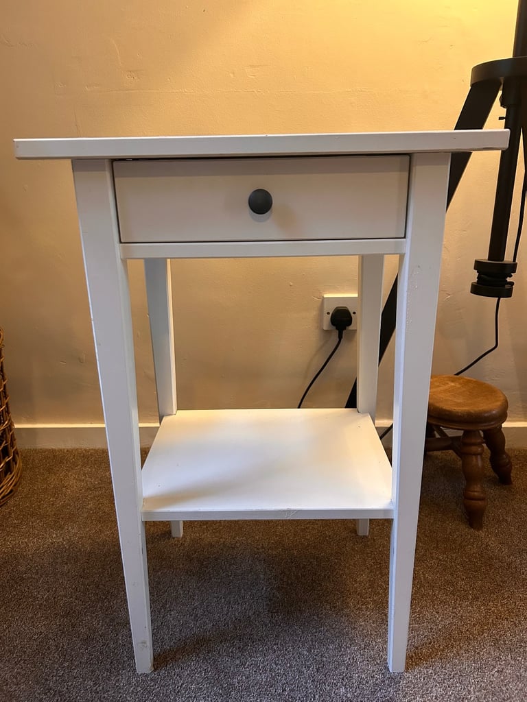image for IKEA bedside table white 