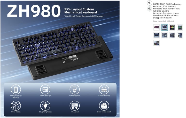 95% Creamy Keyboard with Number Pad, Full Size Gaming Keyboard|| Brand new 45% off price 