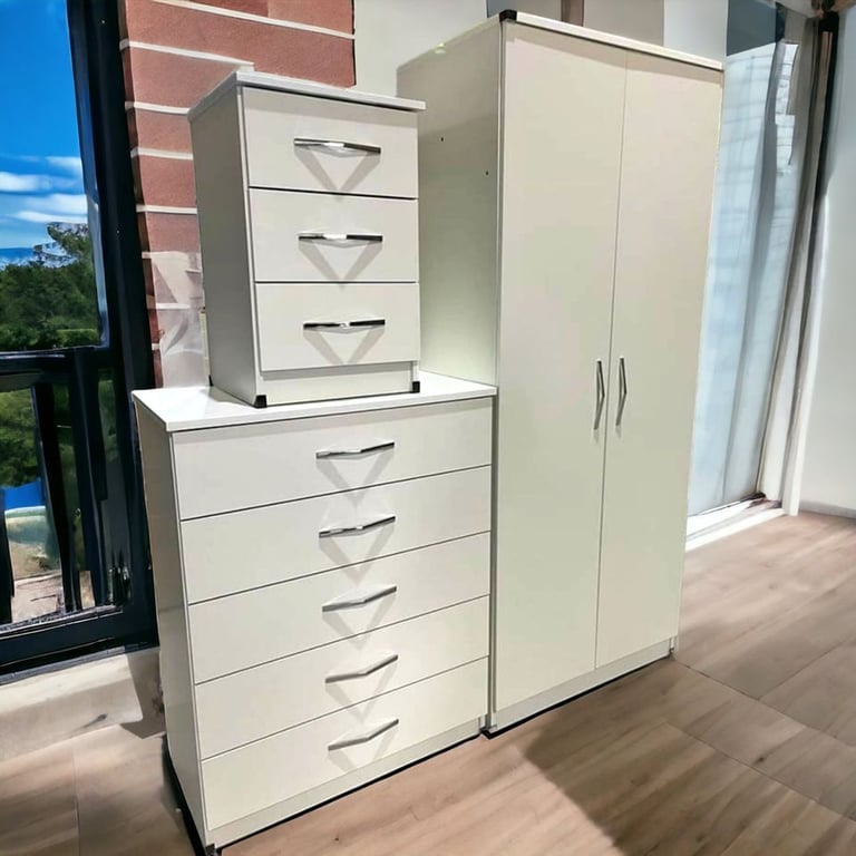 🔥 BRANDED Bedroom Furniture Set – Wardrobe + Chest + Bedside Tables | Bargain!