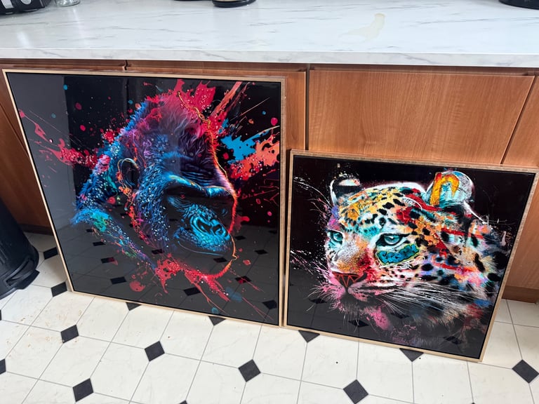 Large gloss black prints 