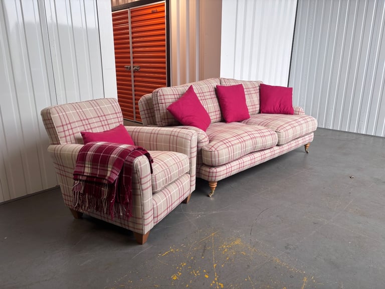 Laura Ashley large 3 seater sofa and chair ! Immaculate condition!