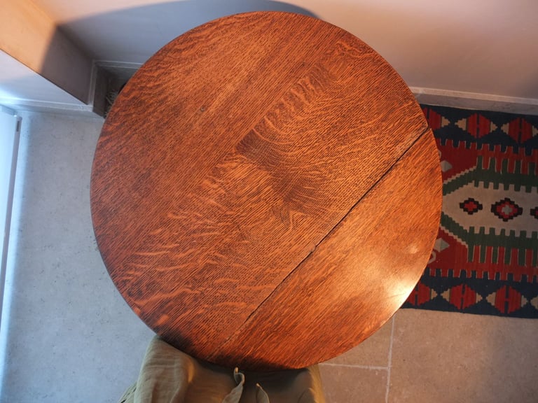 Vintage (Edwardian or Victorian) small folding round side table