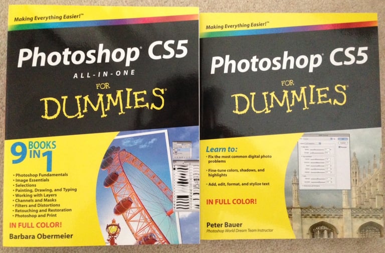 Photoshop CS5 Bible, Photoshop CS5 All-In-One for Dummies, and Photoshop CS5 for Dummies 