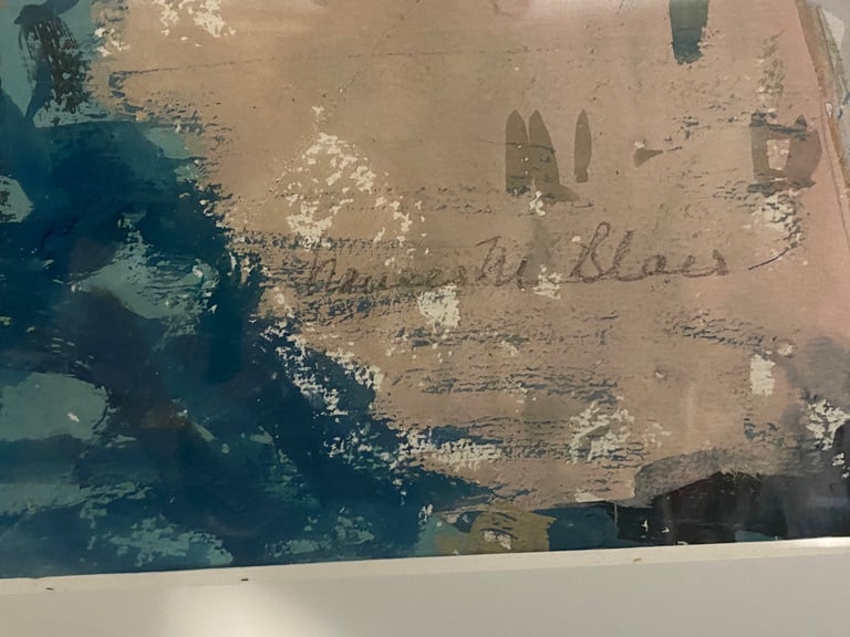 Framed watercolour painting “The canal basin” by Frances Blair 