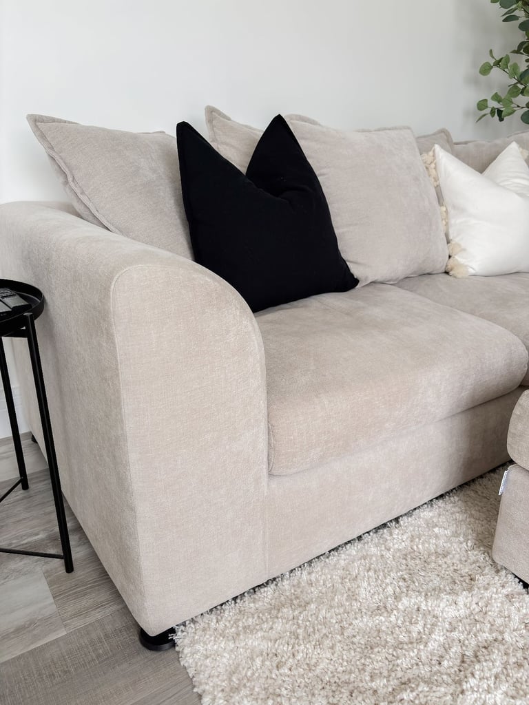 Sofa Club-Clapham 3-seater sofa-colour Summer Linen+FOOTSTOOL! New Price! 620 for all! Barely used!