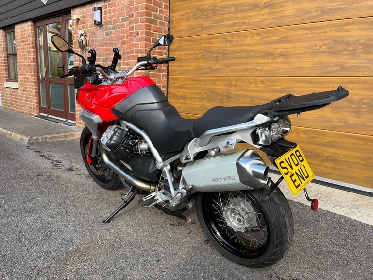 2008/08 Moto Guzzi Stelvio 1200 with 16,200m in Red