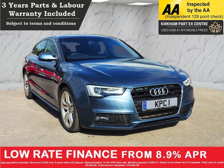 image for 2014 Audi A5 2.0 TDI S line Sportback 5dr Diesel Manual Euro 5 (s/s) (177 ps) 3 YEAR NAT Hatchbac...
