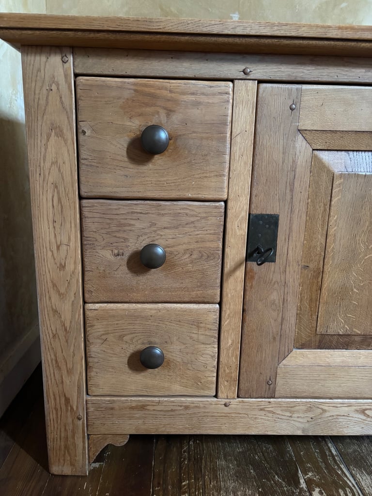 Solid Oak Sideboard – Made in France (“Châtaigne”)