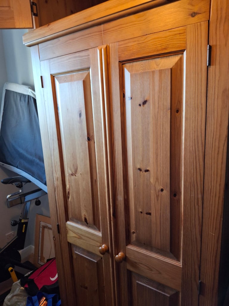 Deep and Tall Pine Wardrobe 