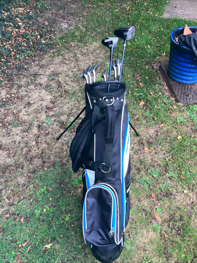 Men’s Golf Clubs Driver 3 Wood Regal 4-9 Iron Set Pw Wedge Putter Stand Bag 