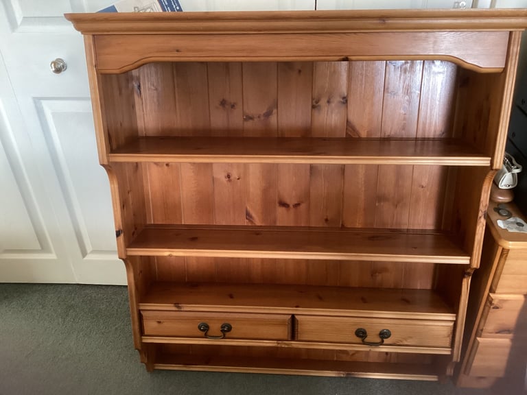 Solid Pine wall unit with drawers