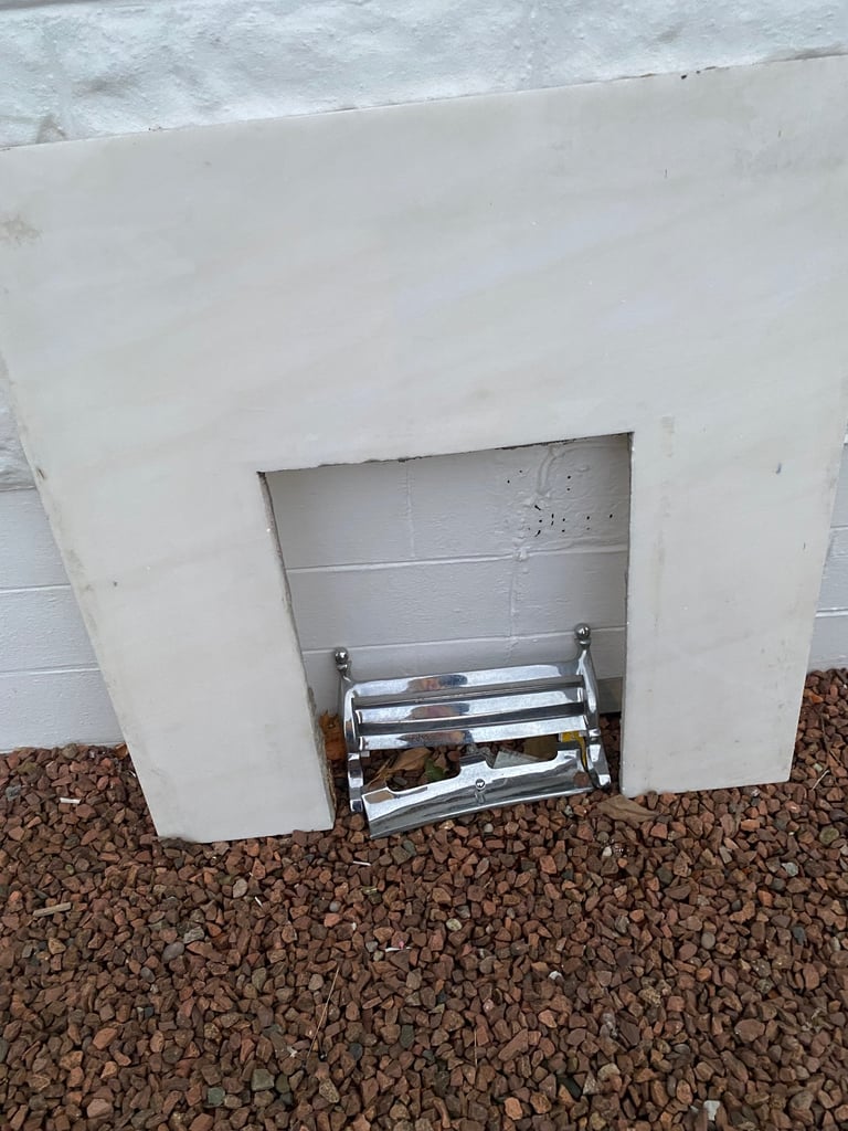 image for Marble fire back and silver front 
