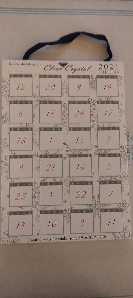 image for Clear Crystal Jewellery Advent Calendar - Brand New