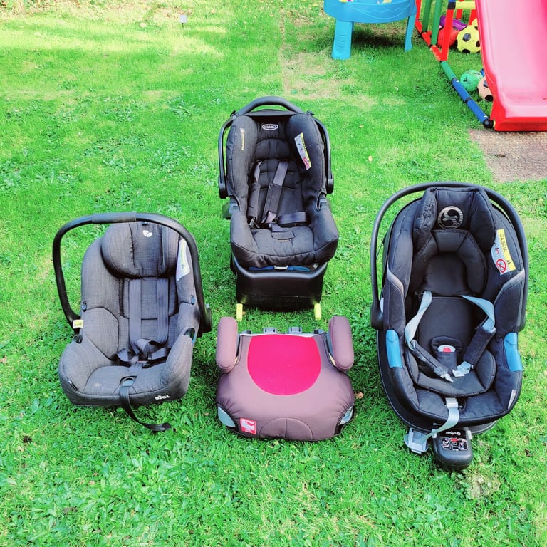 3 Baby Car Seats & 1 Booster