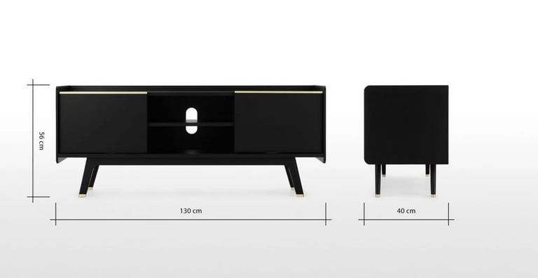 Black Wood Modern TV Unit QUICK SELL
