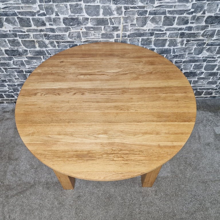 Solid Oak Round Dining Table