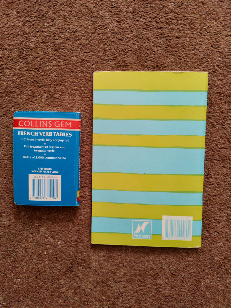 FRENCH Verb Tables (COLLINS GEM) & HARRAP'S FRENCH Grammar Revision.
