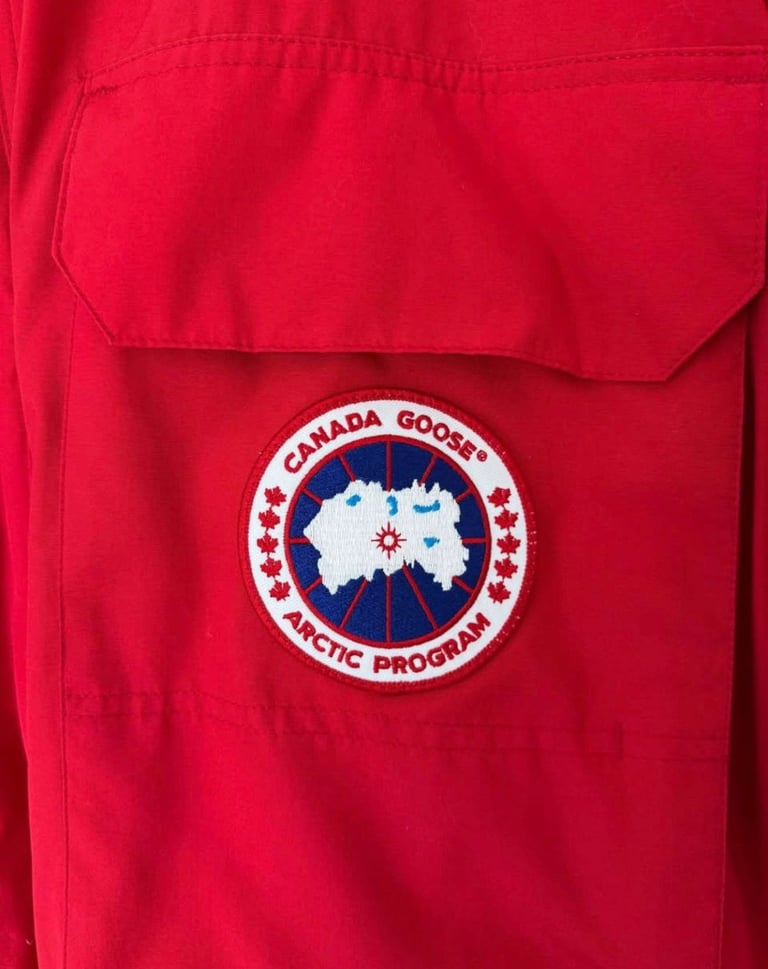 Genuine mens red expedition canada goose coat
