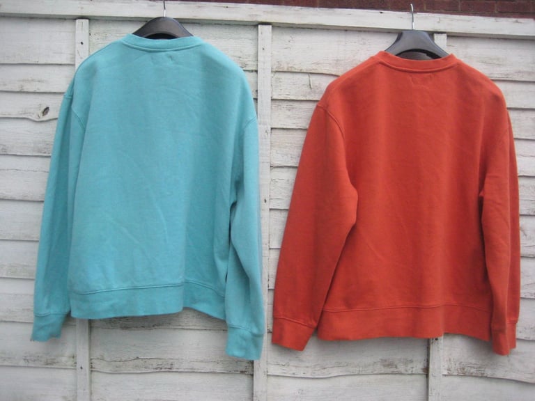 Orange and Turquoise Blue Large Topman Pullovers for £3.00 Each