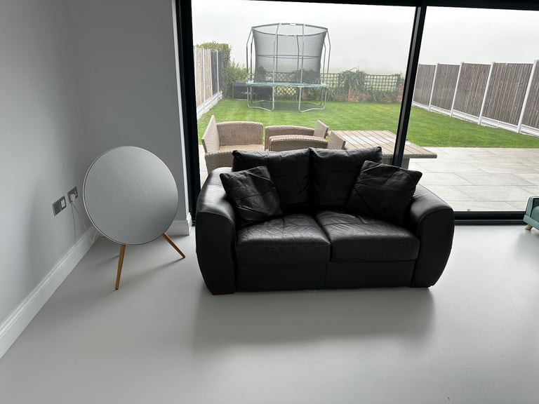 Leather sofa in brown