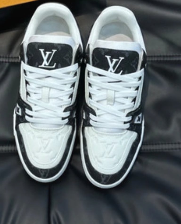 Black and white Louis Vuitton trainers 