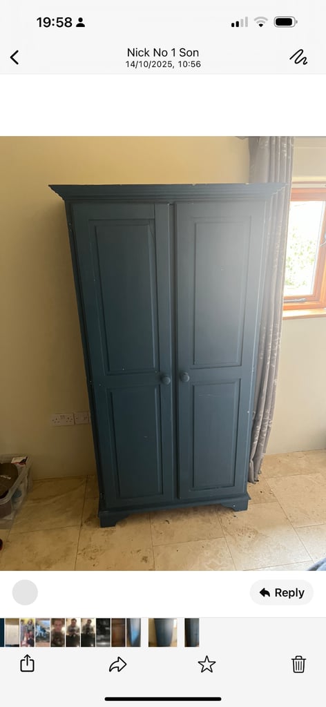 Solid pine wardrobe 