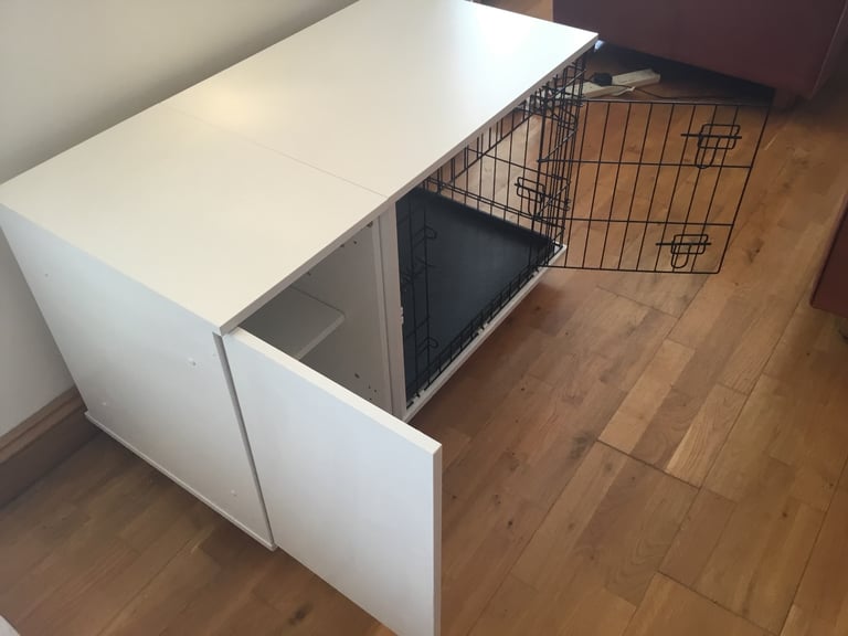 Omlet Fido Studio 24 Inch White Dog Crate With Cupboard