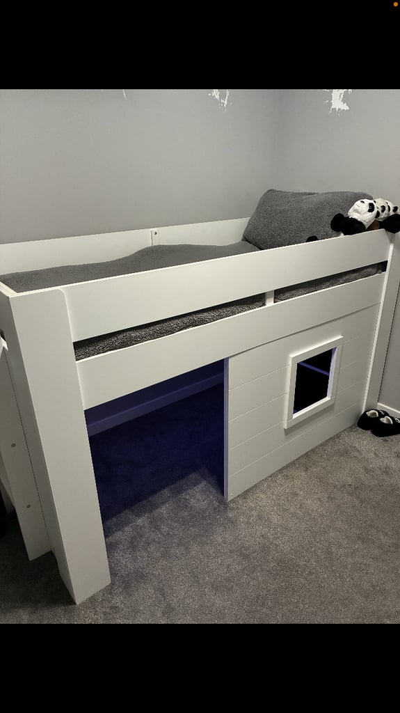 White single cabin bed 