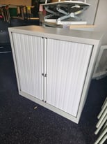 Metal Tambour Sliding Door Office Storage Cabinet with Key 